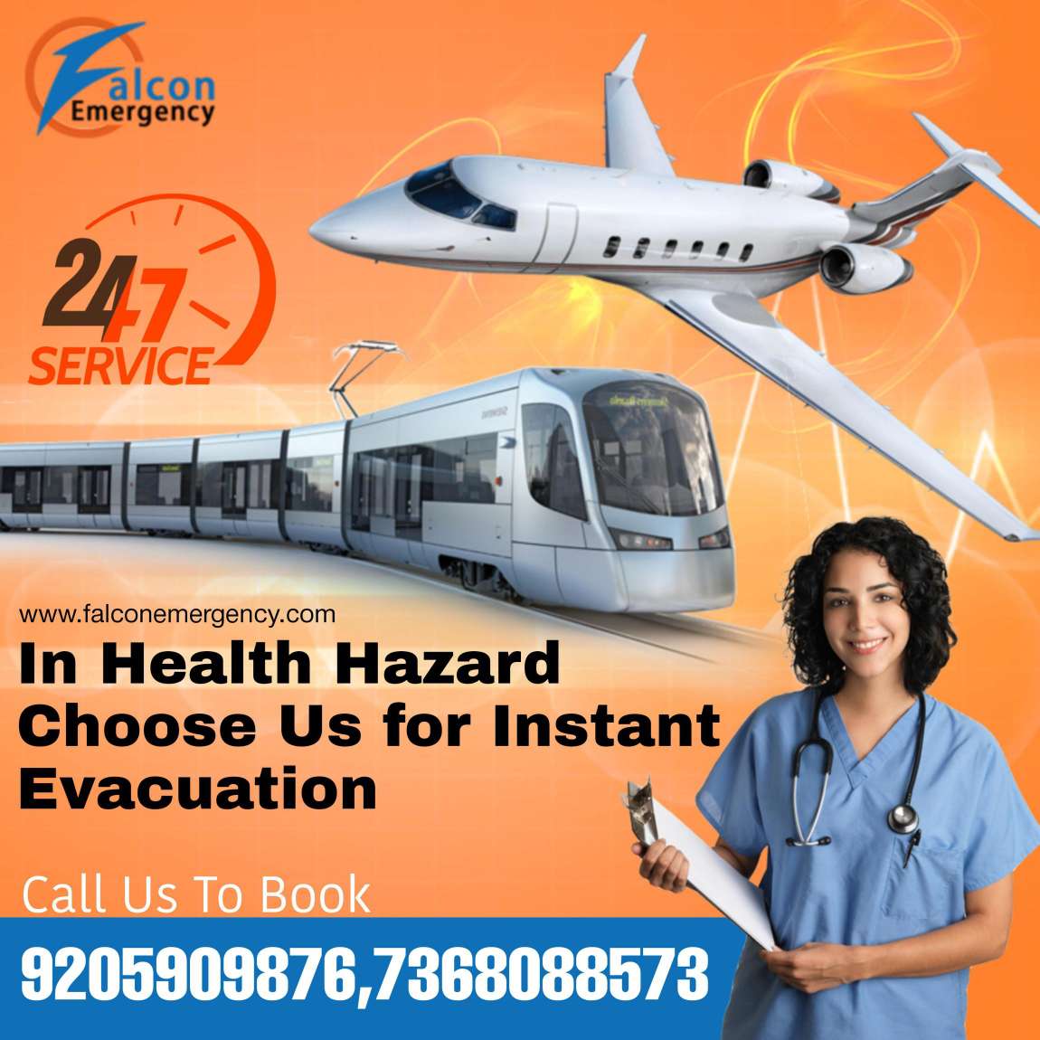 Falcon Train Ambulance in Patna provides Medical facilities of enhanced ...